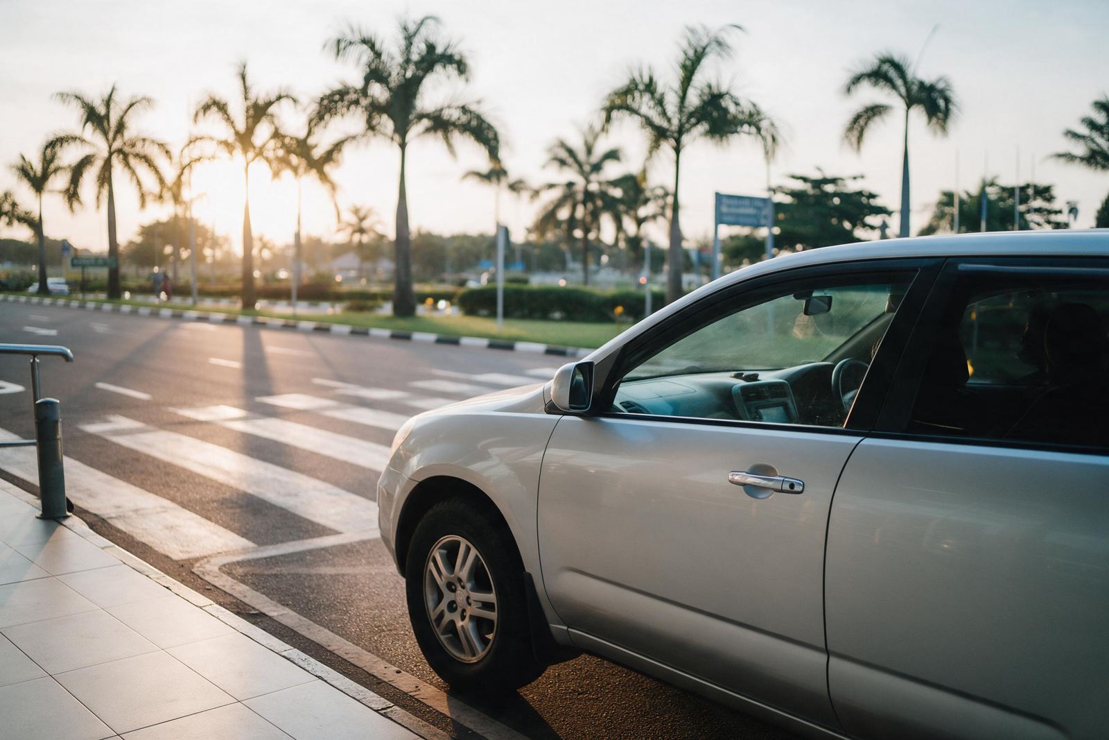 Rental car at Entebbe airport arrivals